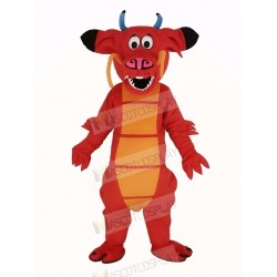 Rouge Légendaire Dragon Costume de mascotte Animal