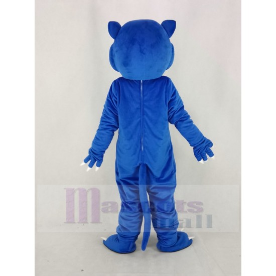 Cute Blue Panther Mascot Costume Animal
