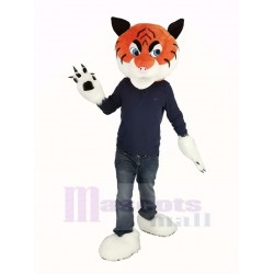 Orange Furry Tiger Mascot Costume Head Only