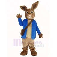 Peter Rabbit Mascot Costume in Blue Coat Animal