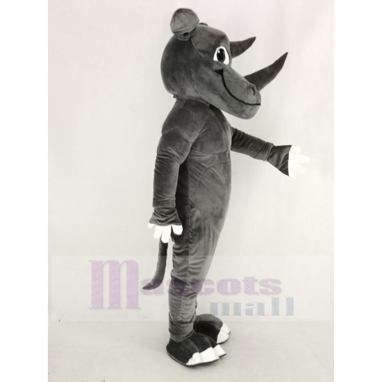 Muscle Gray Rhino Mascot Costume Animal