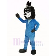 Doctor Hound Dog Mascot Costume in Blue Coat Animal