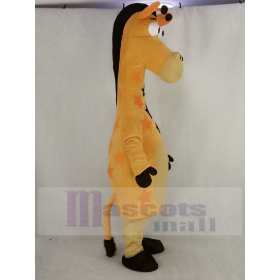 Jaune mignon Girafe Costume de mascotte Animal