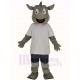 Rhinocéros Costume de mascotte en T-shirt blanc Animal