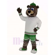 Sport Beaver Mascot Costume with Big Nose Animal