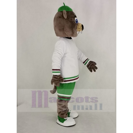 Sport Beaver Mascot Costume with Big Nose Animal