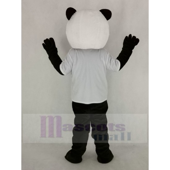 Docteur Panda avec chemise blanche Costume de mascotte Animal