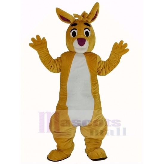 Lapin jaune drôle Costume de mascotte Animal