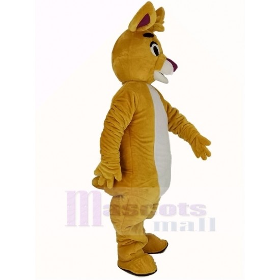 Lapin jaune drôle Costume de mascotte Animal