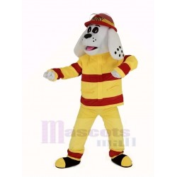 New Sparky the Fire Dog Mascot Costume with Red Hat