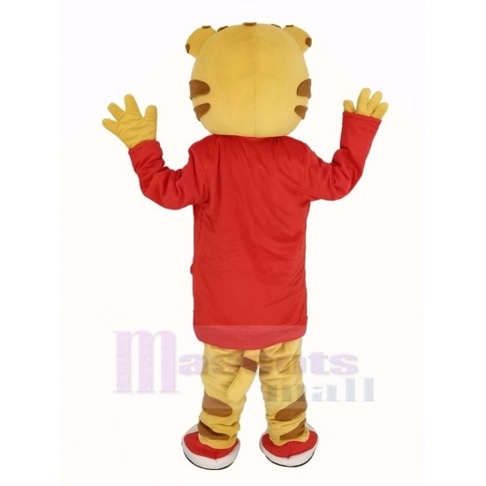 Daniel Tiger Mascot Costume with Red Coat Animal