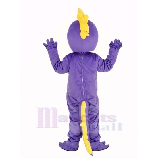 Purple Dunkan Dragon Mascot Costume Animal