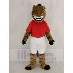 Buddy Broncho de New Central Cheval Costume de mascotte en maillot rouge