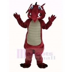 Wine Color Dragon Mascot Costume Animal