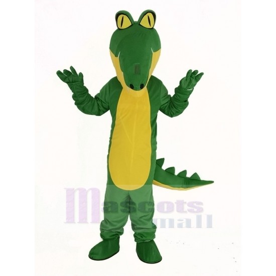 Crocodile Costume de mascotte avec ventre jaune