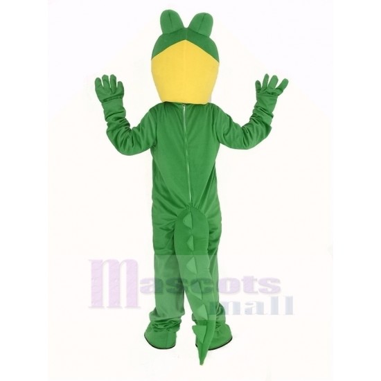 Crocodile Mascot Costume with Yellow Belly