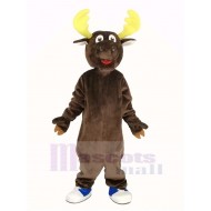 Strong Funny Brown Moose Mascot Costume Animal