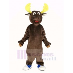 Orignal brun drôle élan Costume de mascotte Animal