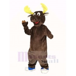 Strong Funny Brown Moose Mascot Costume Animal