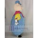 Pig Mascot Costume in Blue and White Stripe Suit Animal