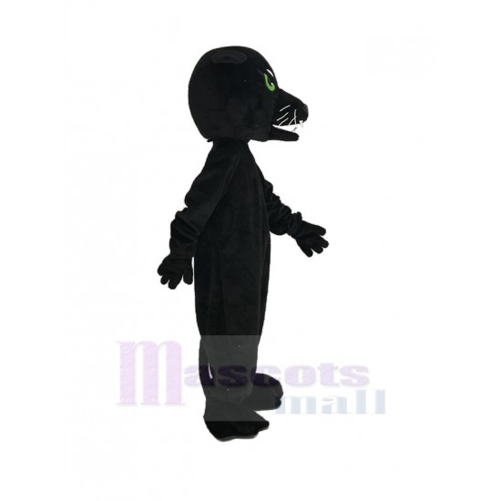 Panthère noire Costume de mascotte aux yeux verts