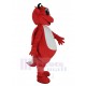 Red Dragon Mascot Costume with White Belly