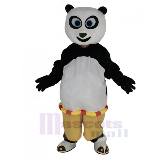 Kung Fu Panda Maskottchen Kostüm mit blauen Augen