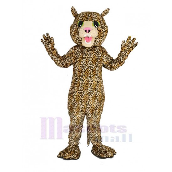 Mignon gros chat léopard Costume de mascotte Animal