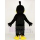 Schwarze Ente Maskottchen Kostüm mit gelbem Mund