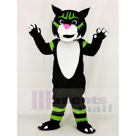 Schwarze Wildkatze Maskottchen Kostüm Tier