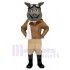 Aviateur gris Cochon Costume de mascotte Animal