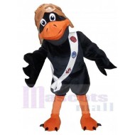 Black Pilot Raven Bird Mascot Costume Animal