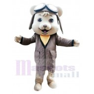 Cute Pilot Mouse Mascot Costume Animal