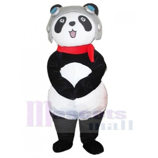 Pilot Panda Maskottchen Kostüm Tier
