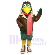 Pilote vert Oiseau Ciel Costume de mascotte Animal