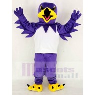 Faucon nocturne violet Costume de mascotte avec gilet blanc