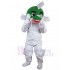 Excited Green and White Bass Fish Mascot Costume Animal
