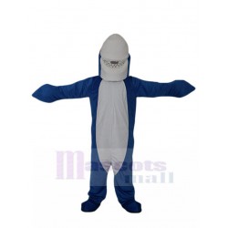 Grinning Blue Shark Mascot Costume Animal