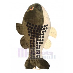 Grey and White Salmon Fish Mascot Costume Animal