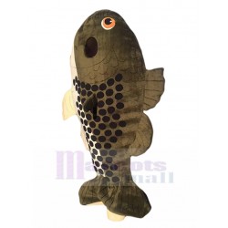 Grey and White Salmon Fish Mascot Costume Animal