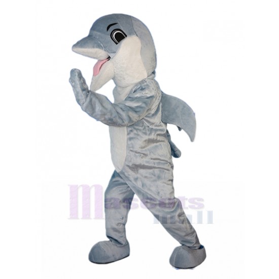 Heiter Grauer Delphin Maskottchen Kostüm Tier