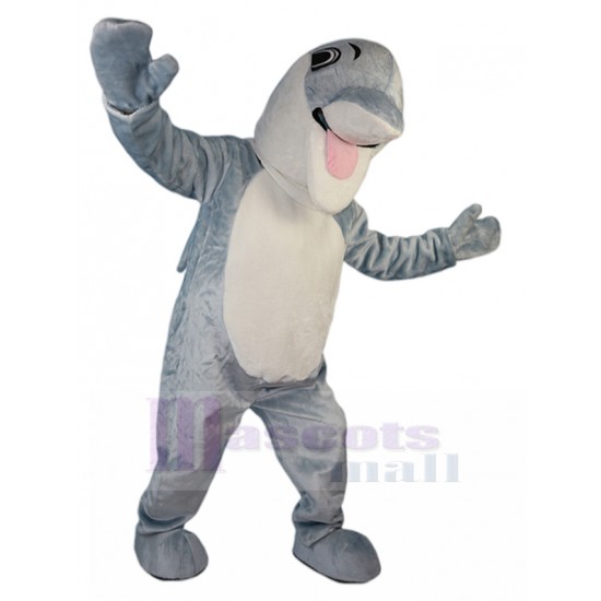 Joyeux Dauphin gris Costume de mascotte Animal