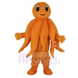 Orange Octopus Mascot Costume Plush Adult