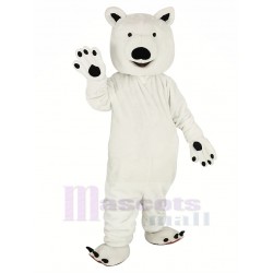 Small Eyes Polar Bear Mascot Costume Animal