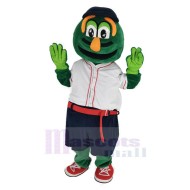Wally Red Sox Mascot Costume in White T-shirt