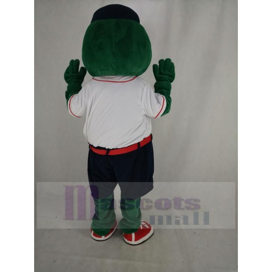 Wally Red Sox Mascot Costume in White T-shirt