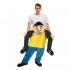 Piggy Back Carry Me Costume Big Head People Ride on Halloween Christmas for Adult