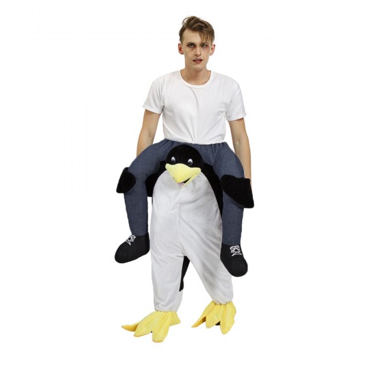 Huckepack Trage mich Kostüm Pinguin Fahren auf Halloween Weihnachten zum Erwachsene