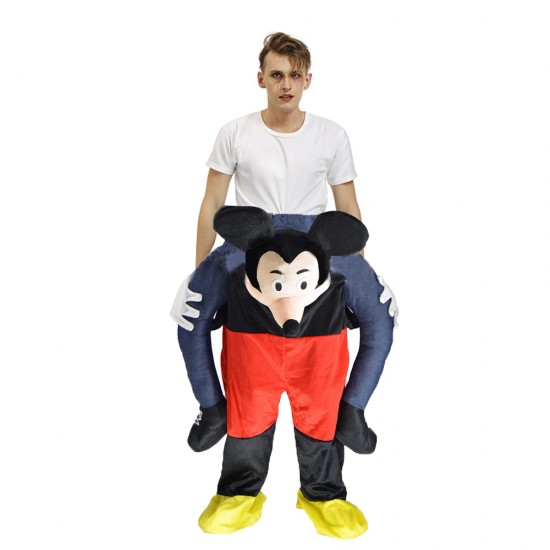 A cuestas Disfraz Carry Me Mickey Mouse Seguir adelante Halloween Navidad por Adulto