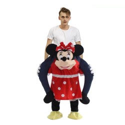 Piggy Back Carry Me Costume Minnie Mouse Ride on Halloween Christmas for Adult